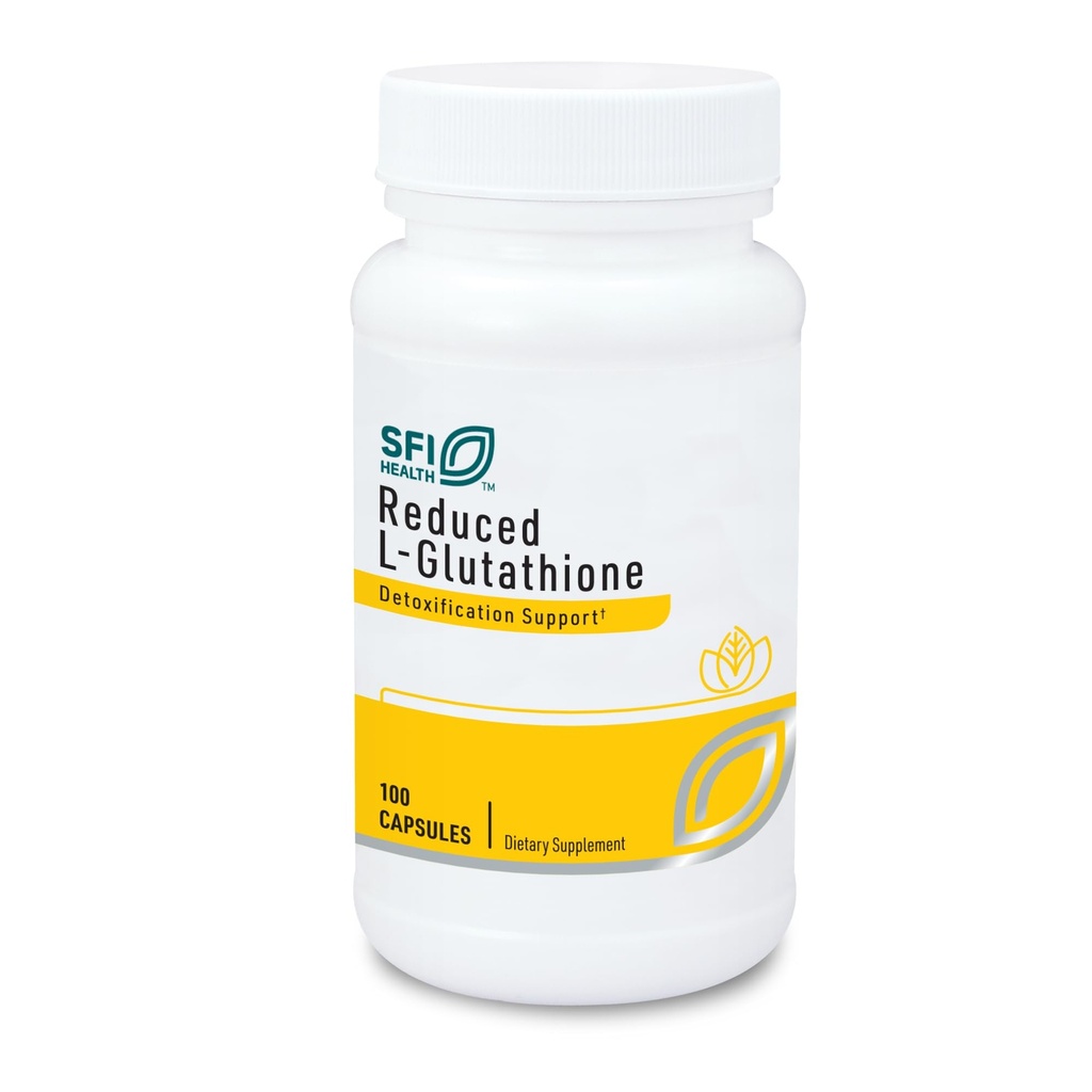 Klaire Labs SFI Health Reduced L-Glutathione 150mg - Suplemento antioxidante con Magnesio para el hígado, Detox &amp; Immune Support - Forma activa y reducida - Hypoallergenic (100 cápsulas)