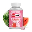 SaltStick Electrolyte FastChews - 120 Watermelon Chewable Electrolytes - Tablas de sal para correr e hidratación, Electrolyte Chews - 120 Cuenta