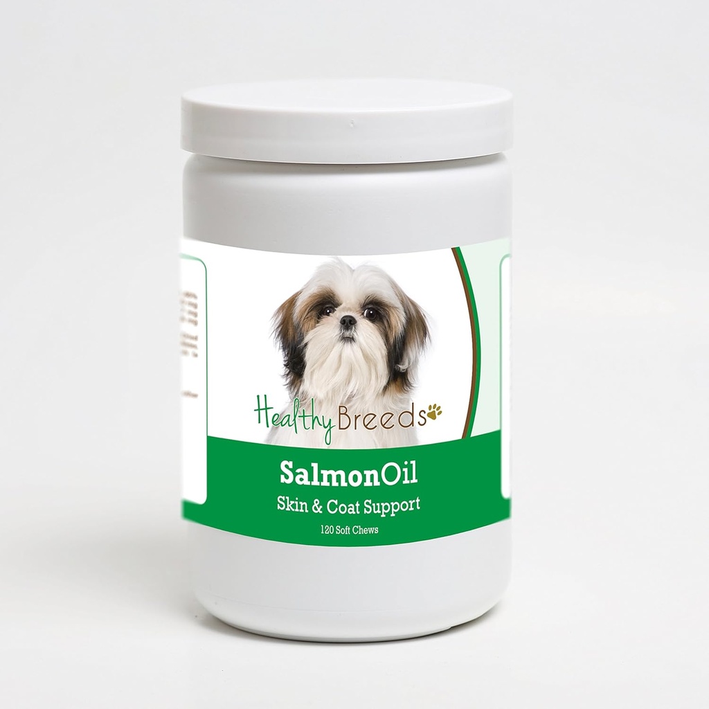 Hierbas saludables Shih Tzu Salmon Oil Soft Chews 120 Conde