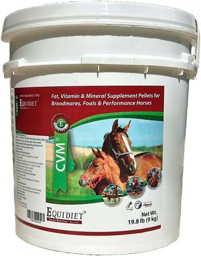 CVM - Vitaminas de Caballos - Suplemento de Vitamina e para Caballos - Suplementos de Cabina Saludable y Luminosa - Selenio - Suplementos de Alimentación - Complejo de Vitamina Mineral (Big)