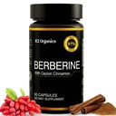 Berberina con canela de Ceylán 1200mg (60 cápsulas) – 97% pureza- no GMO, libre de gluten, suplemento de bereberina vegana de laboratorio