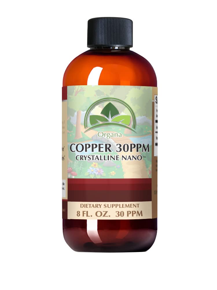 Organa Pure Crystalline Liquid Copper Suplemento - 30 PPM - High Absorption Copper