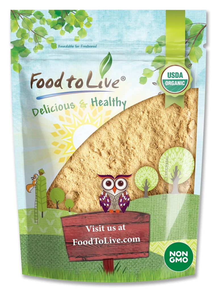 Alimentos para Viviente Maca Powder orgánico, 4 onzas Gelatinized, No GMO, Kosher, Vegan, Bulk