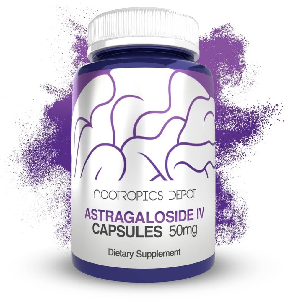 Nootropics Depot Astragaloside IV Capsules TEN 50mg TEN Astragalus membranaceus TEN 30 Conde ANTE Neuroprotective, Immune Support, Longitudes Telomeres