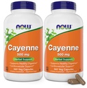Ahora Cayenne (Capsicum annuum) 500 mg, 360 Veg Capsules (Pack of 2)