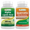 Mejores Naturales Ácido Lipoico alfa 600 mg " Quercetina con bromelaina