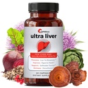 UpWellness Ultra Liver Supplement for Liver Support and Gallbladder Support - Powered by TMG, NAC Milk Thistle, and More - Liver Cleanse Detox " Repair - 60 cápsulas