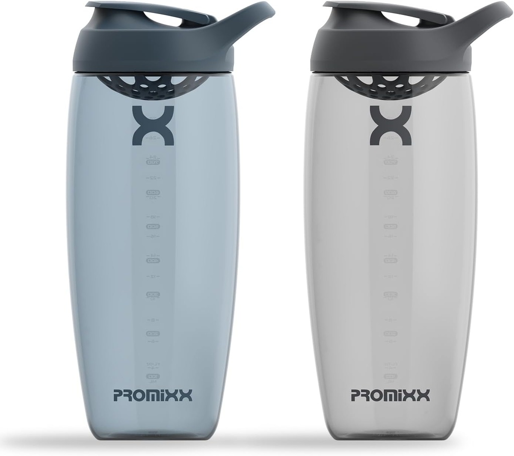 Promixx Pursuit Protein Shaker Bottle (32 oz) – Silent No-Ball Mixer, Leak-Proof Lid, BPA/BPS & Phthalate-Free ECOZEN – Easy-Clean Shaker Cup for Protein Shakes, Pre " Post-Workout Smoothies