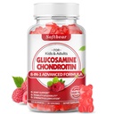 glucosamina de abeja Glucosamina Gummies, azúcar Glucosamina libre de condroitina MSM Suplemento con Elderberry Turmeric Supports Joint Health & Antioxidant, Raspberry Flavored 60 Count