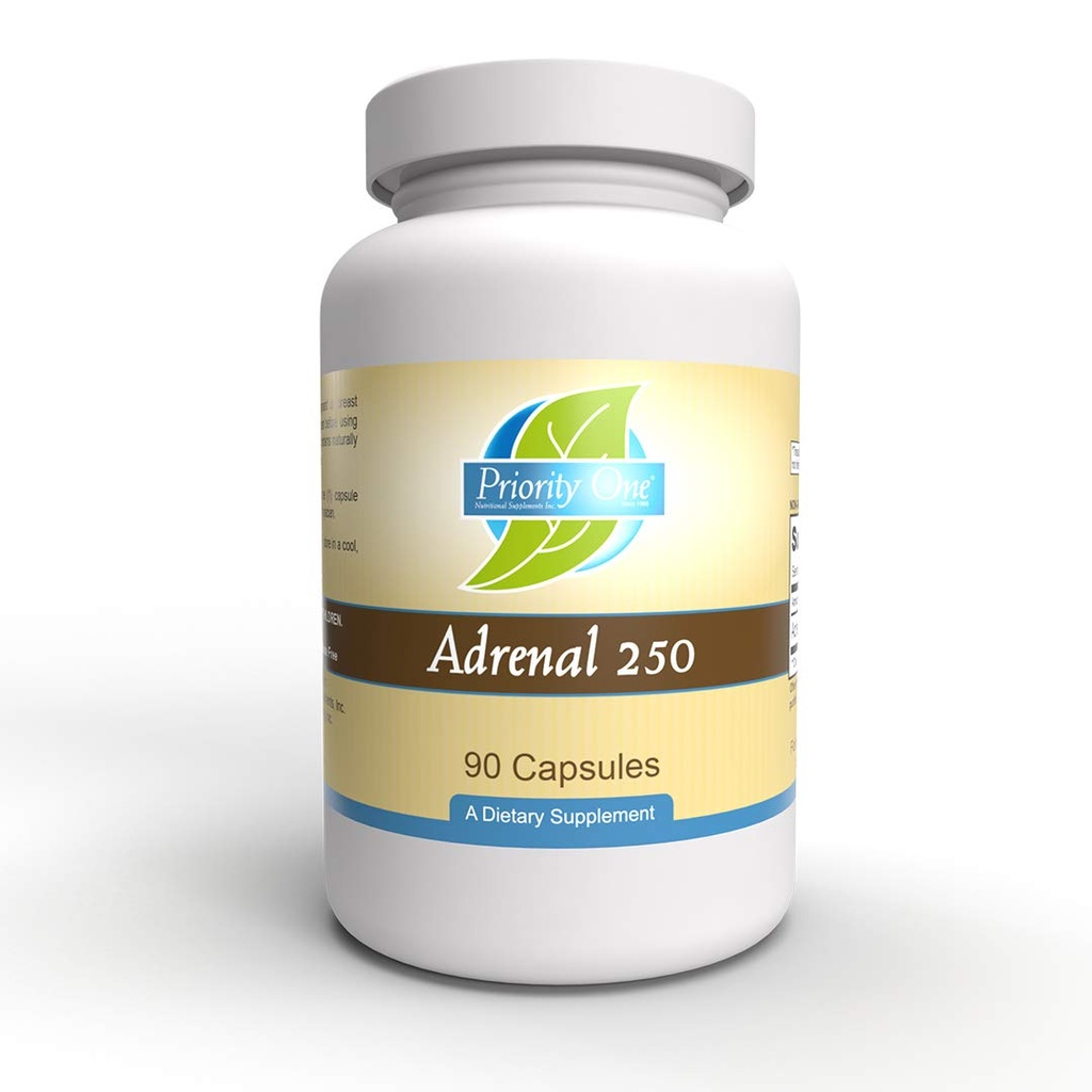 Prioridad Uno Vitaminas Adrenal 250mg 90 Capsules Soporte Adrenal