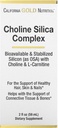 California Gold Nutrition Choline Silica Complex, Bioavailable &amp; Stabilized Silicon with Choline & L-Carnitine, 2 fl oz (59 ml)
