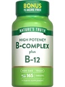 Verdad de la naturaleza Complejo de vitamina B tención 165 Tablets  Plus B12 ← Vegan " Non-GMO Supplement