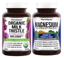 FarmHaven Milk Thistle Capsules &amp; Magnesium Glycinate &amp; Malate Complex w/Vitamin D3
