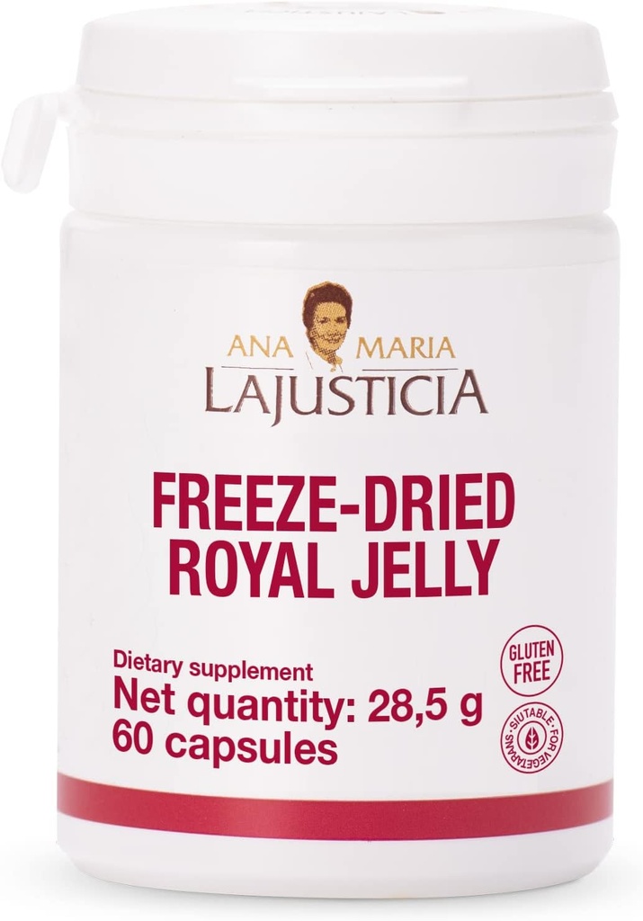 Ana Maria Lajusticia - Jalea Real congelada - 60 Day Treatment Pack - Rich in Vitamin B, Iron, Phosphorus and Calcium - Dairy and Gluten Free.