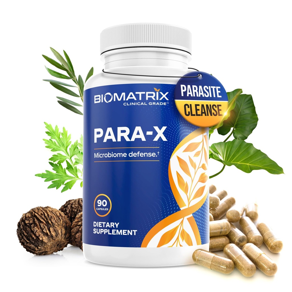 BioMatrix para-X Digestive Cleanse Suplemento, Herbal Fórmula – Wormwood, Berberine, Black Walnut, Artemisininin, Olive Leaf, for Humans