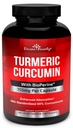 Curcumina Turmérica con BioPerine Black Pepper Extract - 755mg por cápsula, 120 Veg. Capsules - GMO Free Tumeric, Estándarizado a 95% Curcuminoids para potencia máxima