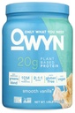OWYN Sólo Lo que necesitas Polvo de proteínas de base vegetal, Vainilla de espuma, 1,05 libras