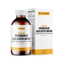 Ferrous Sulfate 325mg Iron líquido 65mg de hierro elemental por Llorens Care - 6 oz - Caramel Flavor (6 oz, Caramel)
