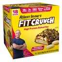 FITCRUNCH Snack Size Protein Bar, 6-Layer Baked Bar, 3g de Sugar &amp; Soft Cake Core (18 Bares, Mantequilla de maní)