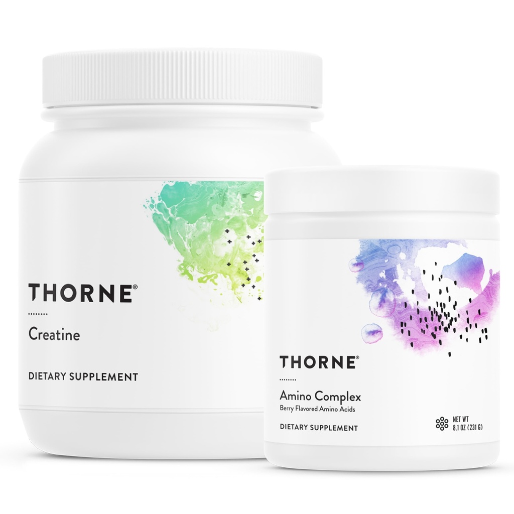 THORNE - Performance Power Duo - Amino Complex + Creatine Combo for Energy, Lean Muscle, and Endurance - NSF Certified for Sport - 30 to 90 Servings