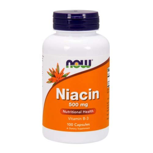 AHORA Suplementos de alimentos, Niacina (Vitamin B-3) 500 mg, Vitamina B-Grupo esencial*, Salud Nutricional, 100 cápsulas