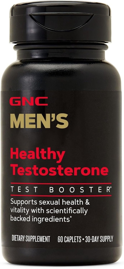 GNC Testosterona sana, testosterona y apoyo de salud sexual, 60 caplets