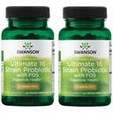 Swanson Dr. Stephen Langer's Fórmula - Natural Probiótico w / Prebiótico FOS - 16-Strain Suplemento Promoción Digestivo Soporte w / 3.2 Billones CFU por cápsula - (60 Veggie Capsules) 2 Pack