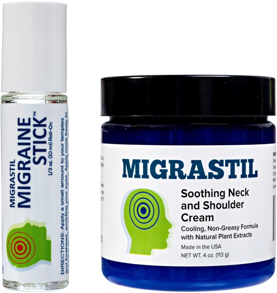 Migrastil Migraine Stick y Soothing Neck &amp; Crema de hombro