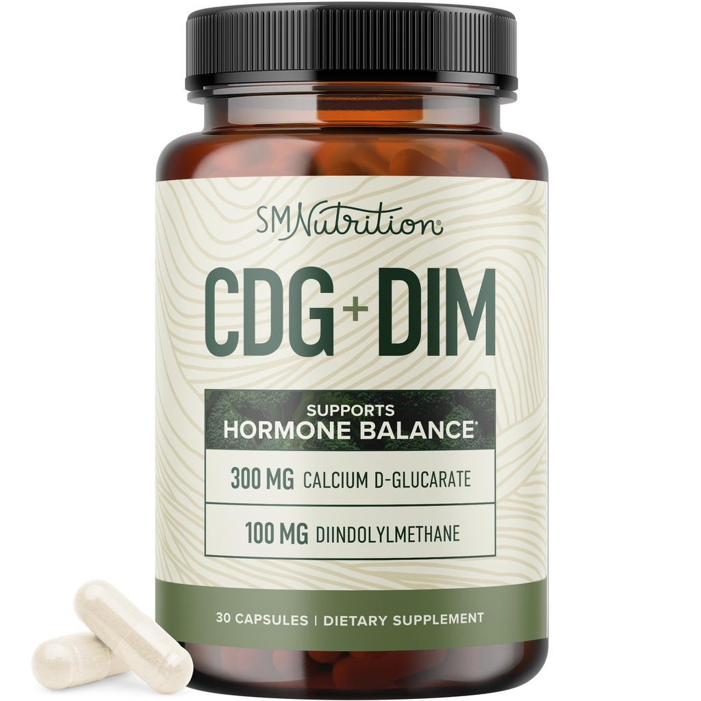 Calcium D-Glucarate with DIM Supplement for Estrogen Detox " Hormone Balance for Women " Hombre peru Detox " Cleanse, Hormonal Acne, Menopause " CDG for Liver Support ← Non-GMO, Third-Party Tested tención 30ct