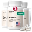 Nourshed 40:1 Myo-inositol & D-Chiro Inositol - Suplemento para Mujeres con Fertilidad, Salud de la Esquí o Síntomas del Ciclo Menstrual - Equilibrio hormonal para Mujeres - 360 cápsulas
