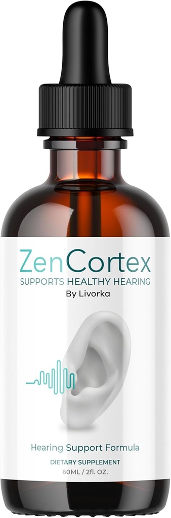 LIVORKA ZenCortex gotas, suplemento líquido, gotas de oído, Fórmula de apoyo auditivo, 1 botella para 30 días