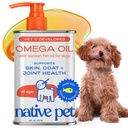 Native Pet Omega 3 Fish Oil for Dogs & Cats - Promueve la piel sana, la carne brillante, & Strong Joints - Hecho con aceite de salmón de Alaska silvestre para perros – Tasty, Fast-Absorbing Omega 3 6 9 Liquid Supplement-16oz