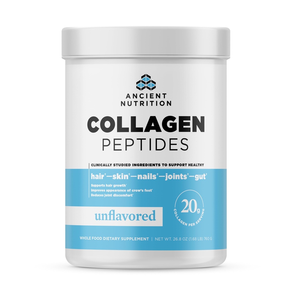 Péptidos antiguos de colágeno de nutrición, péptidos de colágeno, Collagen hidrolizado de sabor, soporta la piel sana, las articulaciones, Gut, Keto y Paleo Friendly, 38 servidos, 20g Collagen por ser