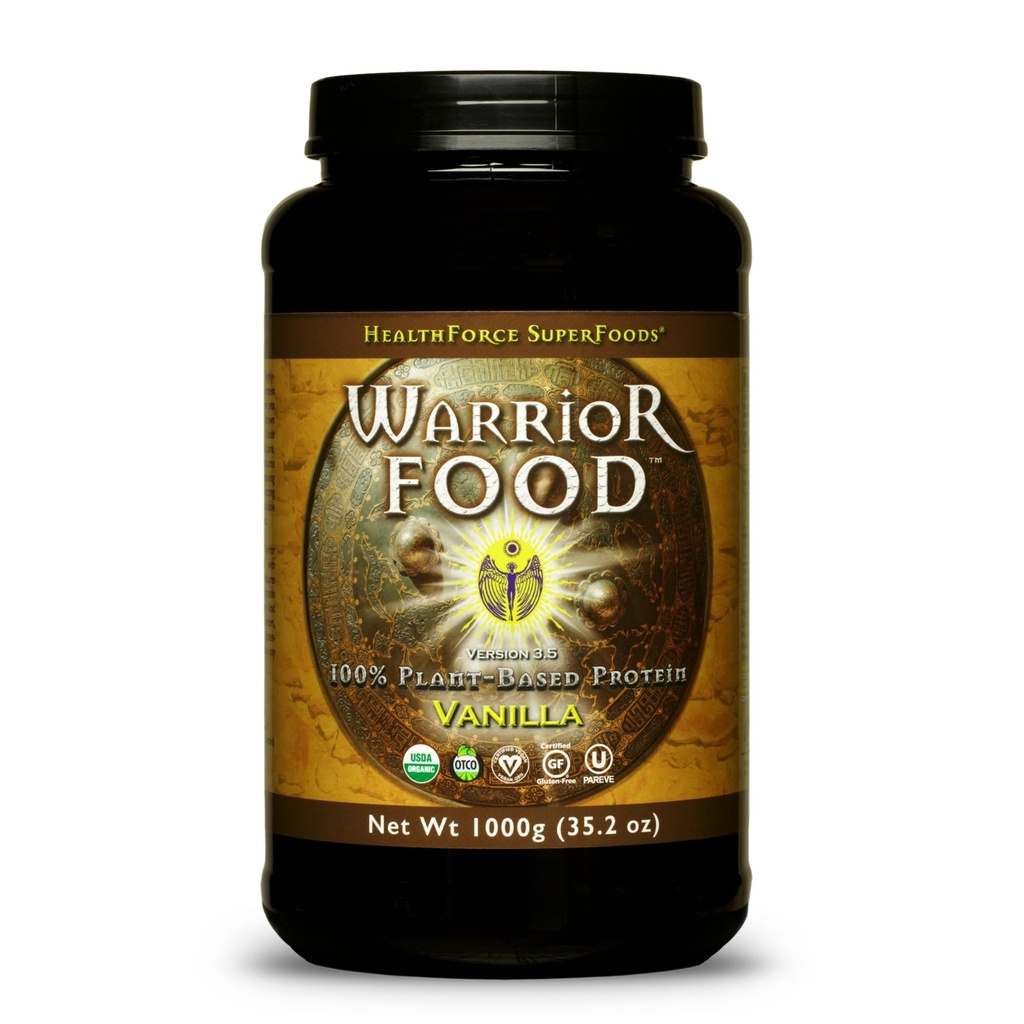 SUPERFOODS DE LA HEALTHFORCE Warrior Food Protien Powder - Vanilla Flavor - 1000 gramos