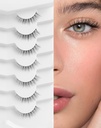 pestañas naturales pestañas cortas de ojos caras naturales pestañas falsas pestañas de ojos blasfechas 10mm pequeños pestañas faldas K50