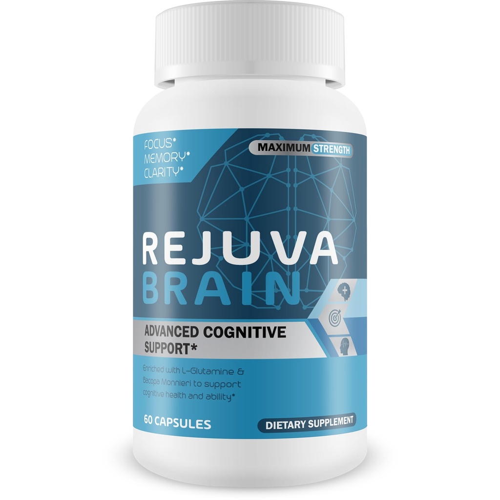 Rejuva Brain- Advanced Cognitive Support- Enriched w/L-Glutamine " Bacopa Monnieri to Support Cognitive Health and Ability