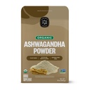 FGO Orgánica Ashwagandha Root Powder, bolsa de 16oz Resealable Bulk, No GMO, Ginseng indio, Withania Somnifera, Fuente de la India (Pack of 1)