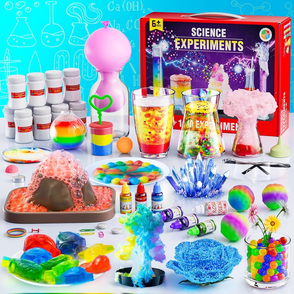 110 Lab Experiments Science Kits for Kids - STEM Proyectos Educativo Juguetes Científicos para niños 6 7 8 9 10 12 Años Antiguo, Navidad Regalos de cumpleaños para niños y niñas, Juego de química, Aprendizaje &amp; Educación