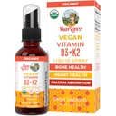 MaryRuth's Organic D3 + K2 Spray for Adults &amp; Kids for Bone Health TEN Vitamin D3 as Cholecalciferol TEN Vitamin K2 TEN Immunity ANTE Mineral Absorption TEN Heart Health Silenciosos No-GMO Silencio Gluten Free TEN 1 Fl Oz