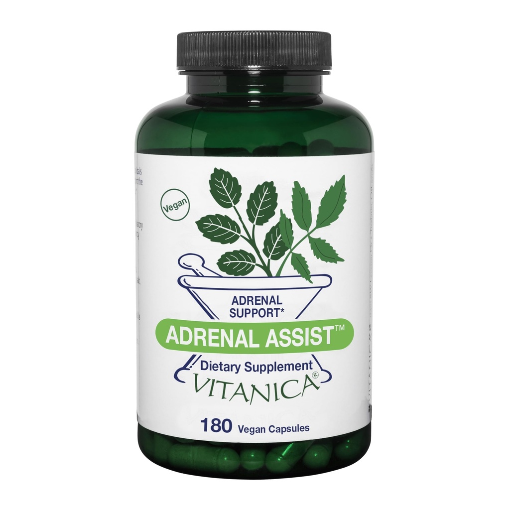 Vitanica Adrenal Assist, Adrenal Support, Vegan, 180 Conde