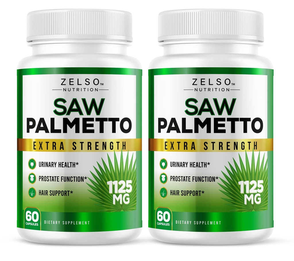 (2 Pack) Saw Palmetto Prostate Supplement for Men, 3-in-1 Ventajas, DHT Blocker Hair Growth and Beta Blocker, Urinary Health, Prostate Function Support, 2 Month Supply