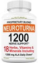 Suplemento de soporte de neuropatía con 1200 mg Ácido Lipoico Alfa Puro - Fórmula de Nerve Máxima Fuerza para Fortificar Nerves en Fingers, Manos, Dedos, & Pie - Mejor Alivio Natural Nerve - 180 cápsulas
