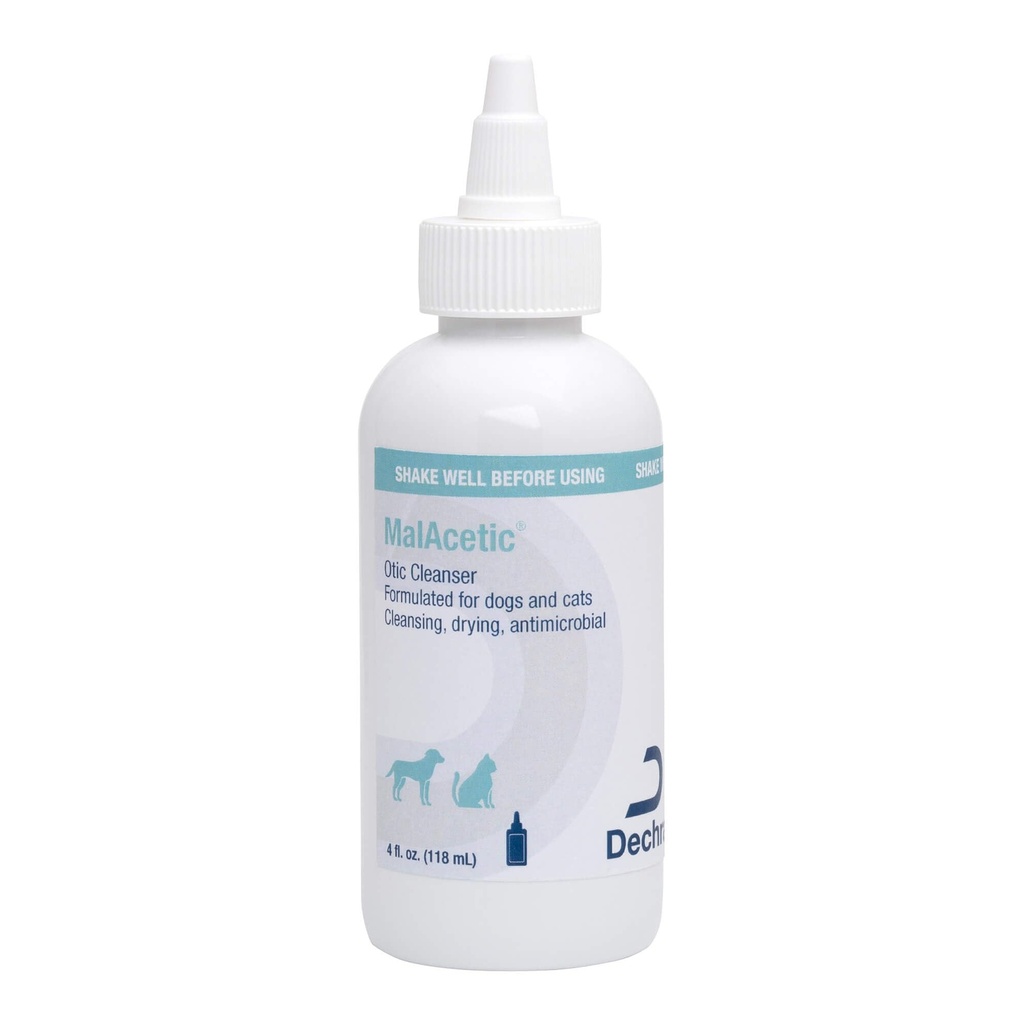 Dechra Malacetic Otic Cleanser para perros y gatos, 4 fl oz