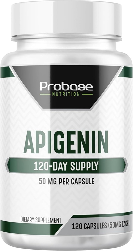 Ultimate Apigenin Capsules 50mg - No GMO, Vegan, Gluten Gratis - 4 Mes Fuente - Herbal Relax Apoyo Fórmula