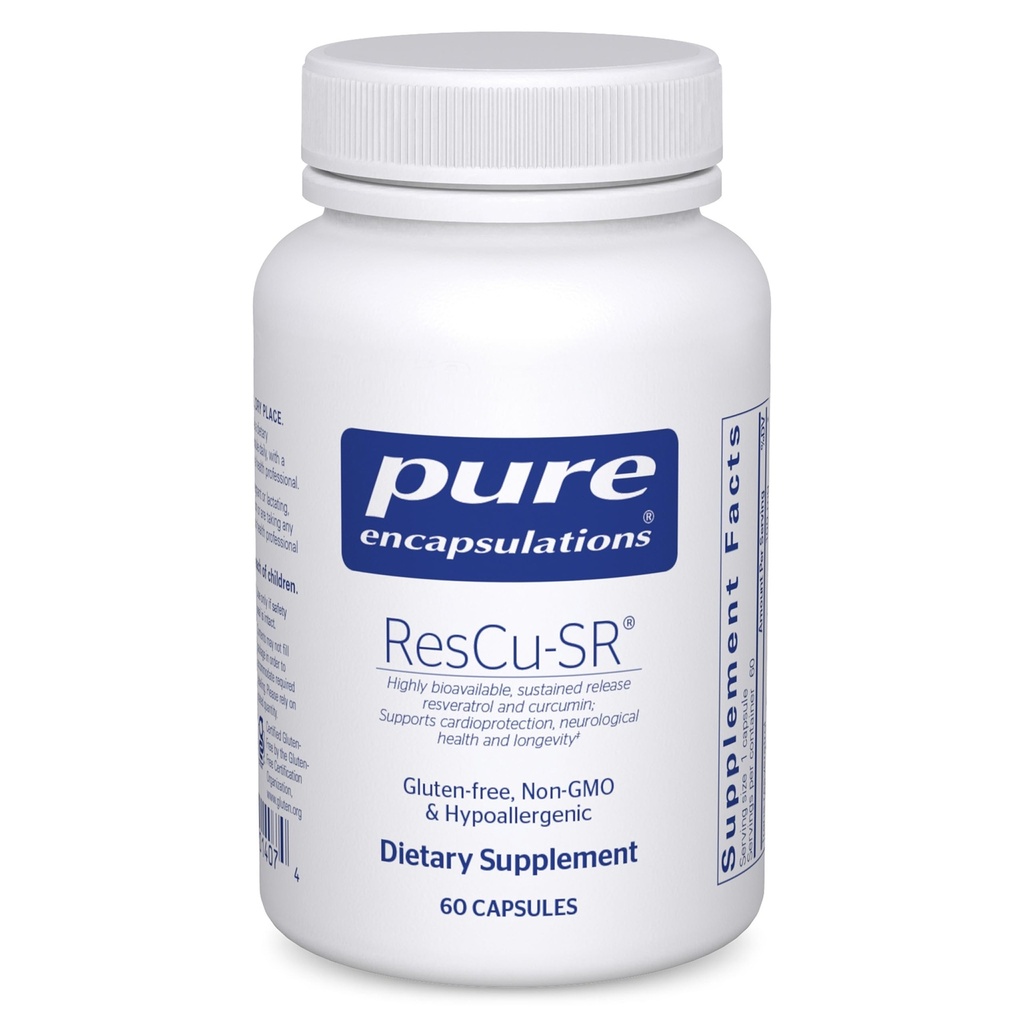 Pure Encapsulations ResCu-SR ← Hypoallergenic Dietary Supplement for Longevity, Cardio Support and Neurological Health ← 60 Capsules