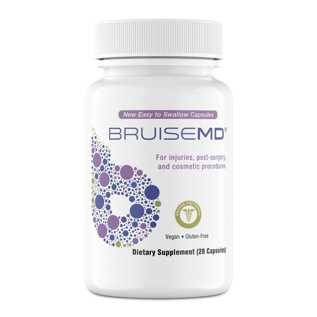 Arnica 1000mg y Bromelain 500mg 2,400GDU/g Suplemento para el cepillado y la hinchazón, fácil de absorber cápsulas (7-Day Supply) - Advanced Bruise Treatment Formula