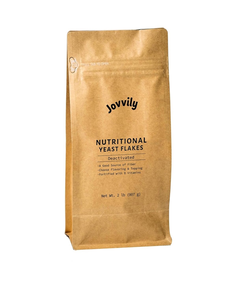 Bromas de levadura nutricionales Jovvily, palomitas, sopas, fortificado (32 onzas)