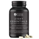 Multivitaminas esenciales enteras de alimentos para adultos y adultos mayores - 2X al día - Vitamina A, C, D, E, B12 y Minerales - Soporte natural y holístico (60 cápsulas)
