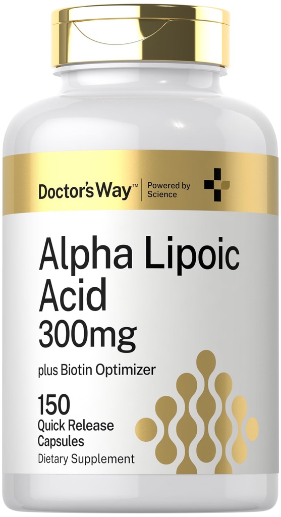 Camino del Doctor Alfa Ácido Lipoico 300mg Silencio 150 Capsules  durable with Biotin Optimizer Silencioso ALA Suplemento No-GMO, Gluten Free