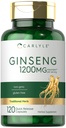 Carlyle Ginseng Extracto Suplemento Silencio 120 Capsules ← 1200mg Silencio para hombres " mujeres "
